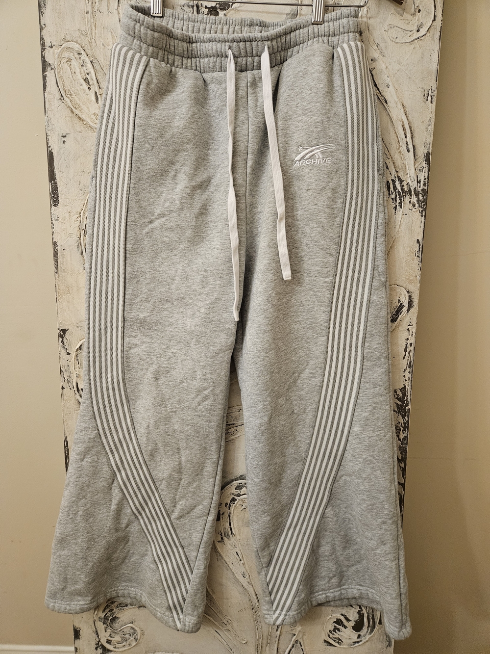 Men’s Archive Light Gray Y2k Wide Leg Sweatpants